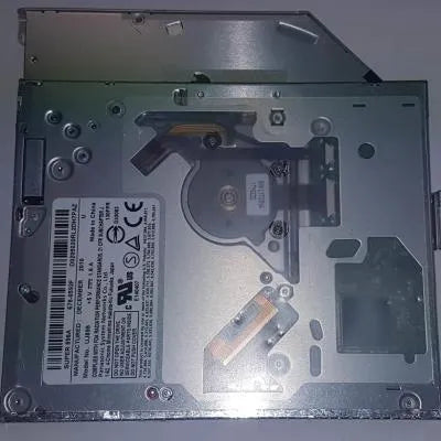 Silver aluminium internal optical drive for MacBook Pro 13 inch laptop with SATA connector.