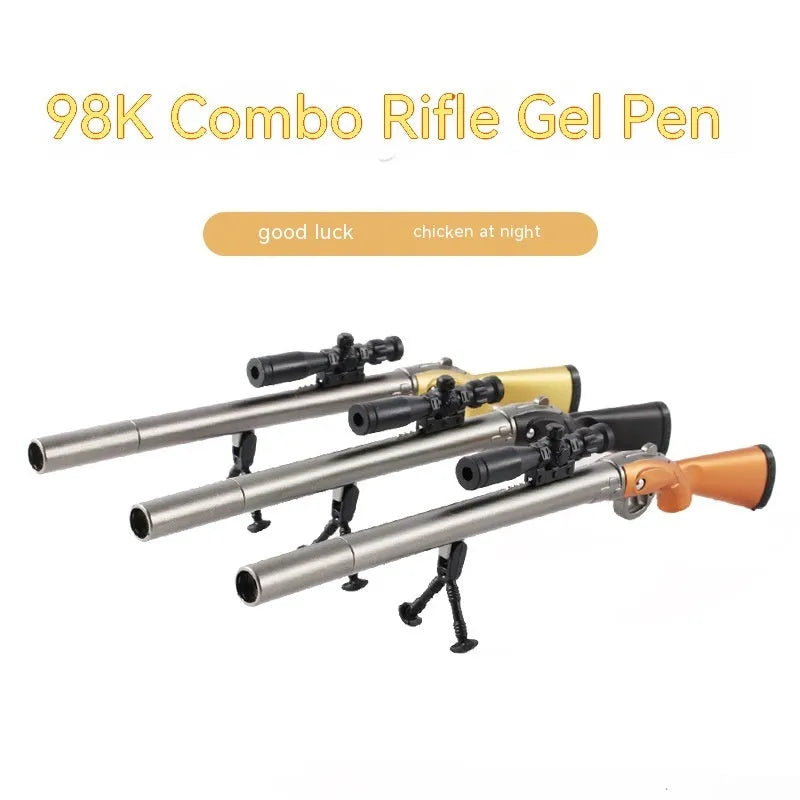 98K sniper rifle eating chicken themed gel pen with 0.5mm point and plastic modelling