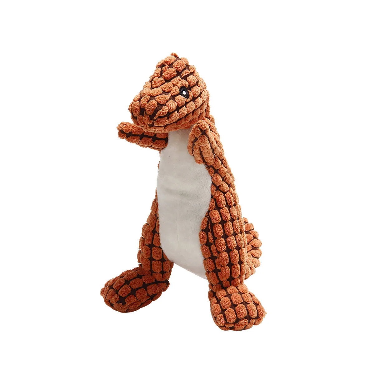 Sound-making bite-resistant dog chew toy in grey, green or orange for puppies and large breeds