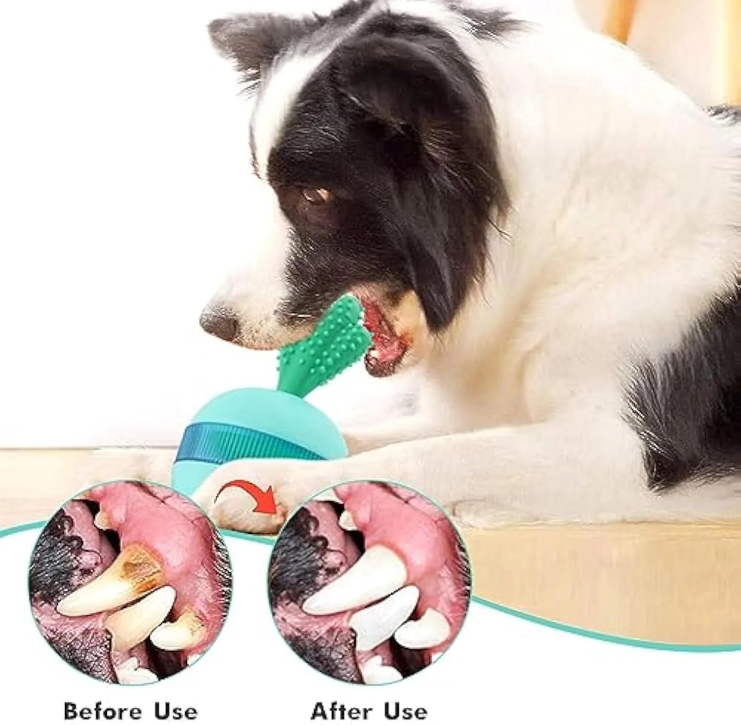 Blue interactive treat dispensing dog toy ball with durable rubber construction for medium large dogs