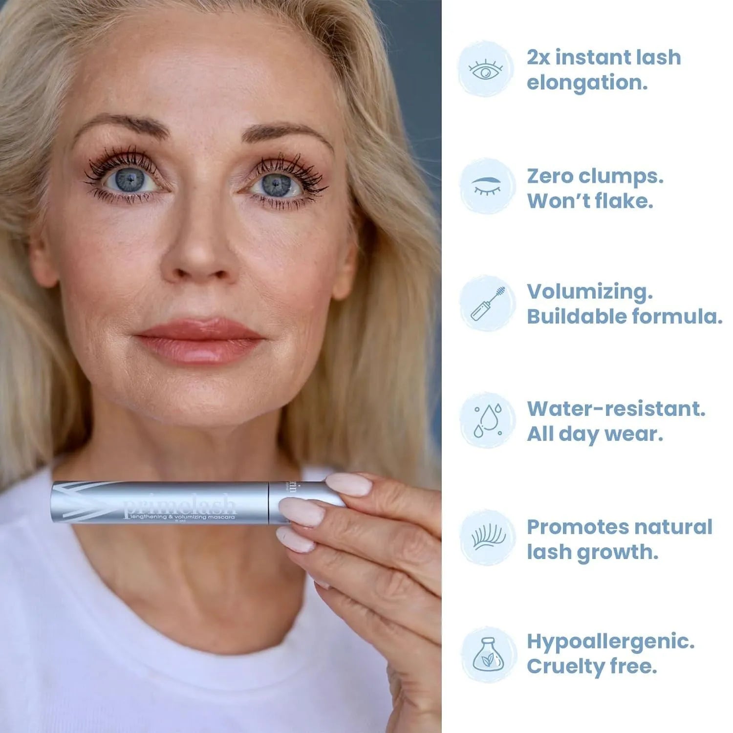 Eye black cosmetic product 0.7g with brush and comb application tools