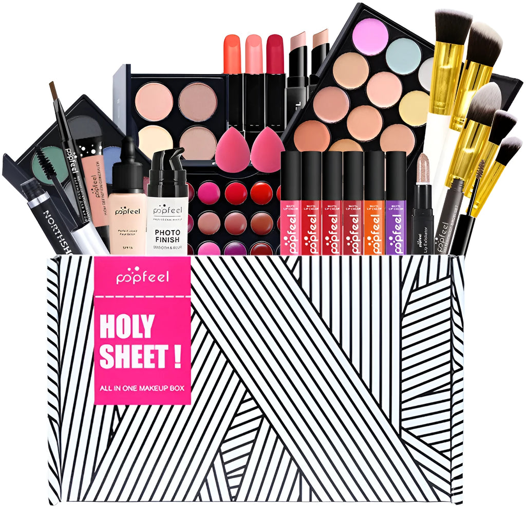 Makeup cosmetics set beginner combination kit with concealer eyeliner and eyebrow pencil natural colour palette Kit01