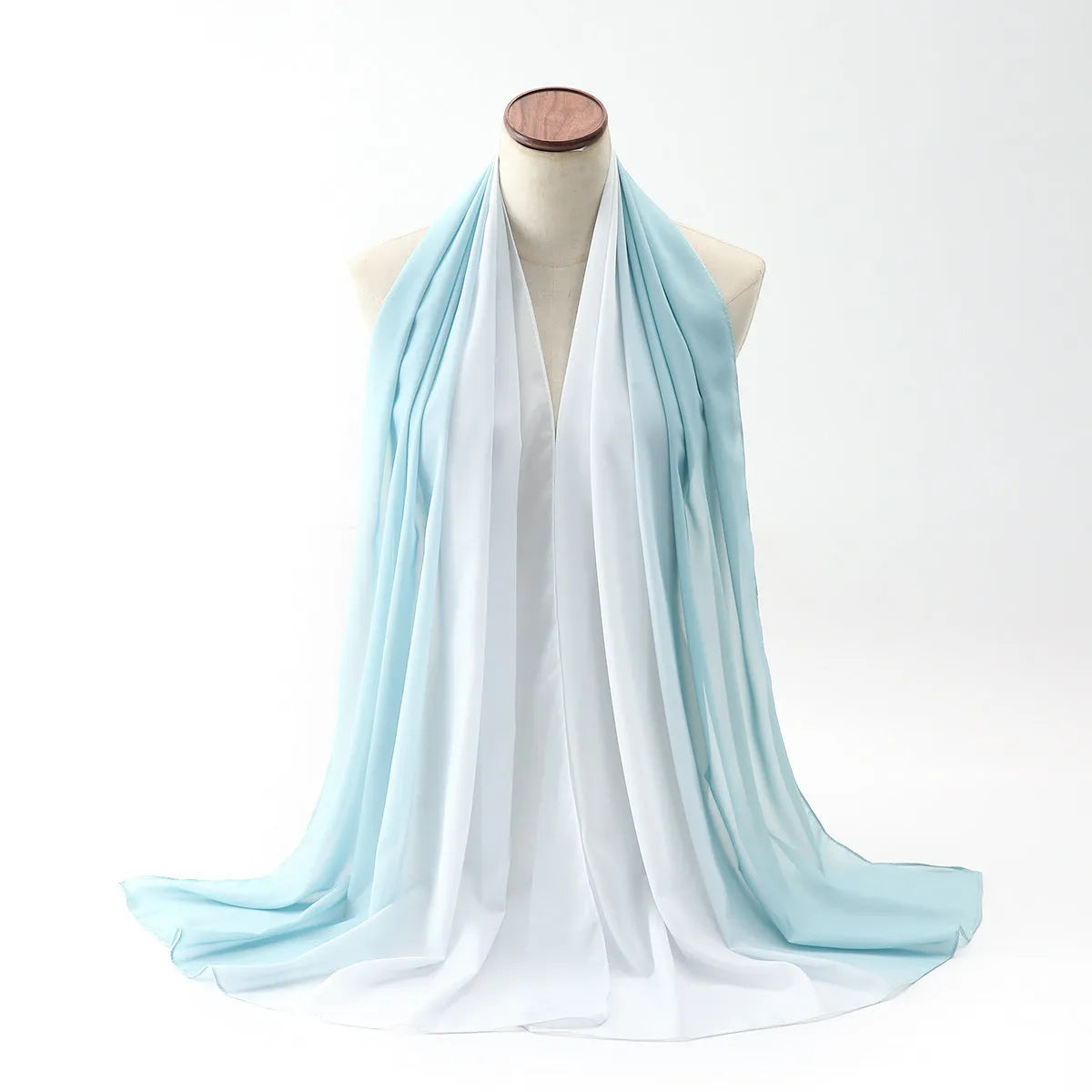 Women's lightweight chiffon summer scarf in ethnic Pu long style