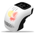 Electric knee massager with heating and vibration functions in white and wood colour options