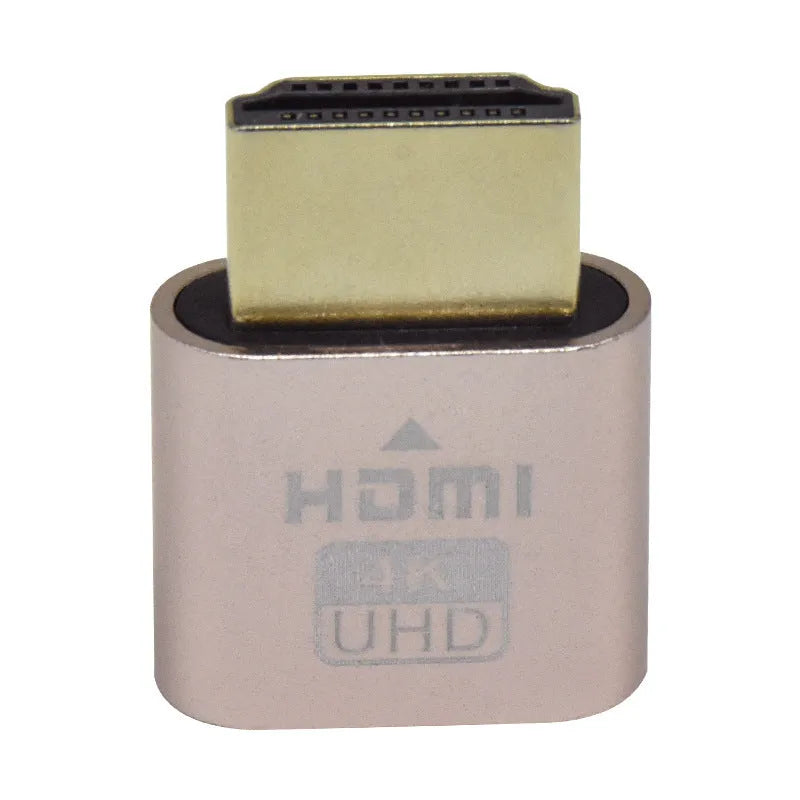 HDMI graphics card dummy plug with virtual display function in multiple metal interface colours
