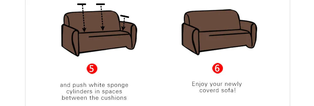 Stretch non-slip sofa cover in multiple colours on a single seater couch with elastic bandage and sponge bar design