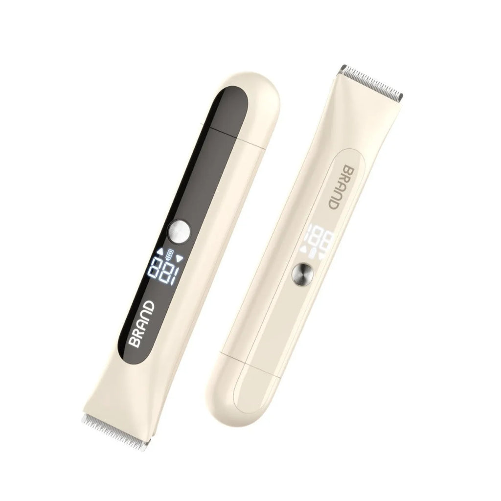 TMQ4 double-headed lady shaver for private pubic hair in blue packaging with USB cable