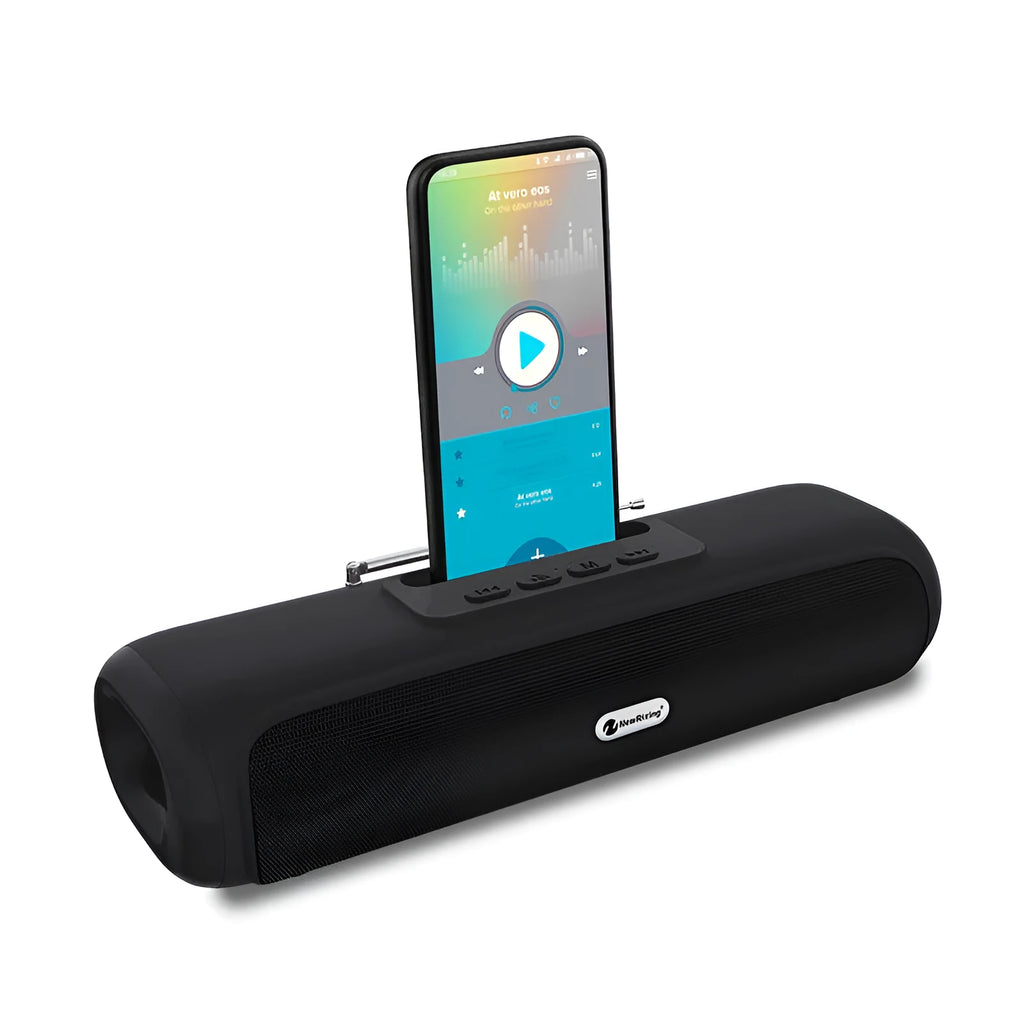 Desktop wireless speaker with long strip subwoofer design in multiple colour options