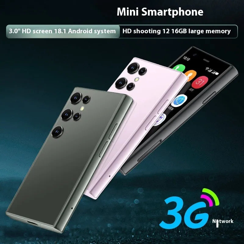 S23PRO & XS15 mini smartphone in black, green, or pink purple with 30cm screen