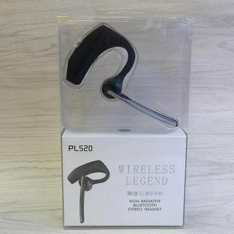 Black plastic Bluetooth sports headphones showing a battery display and USB charging port.
