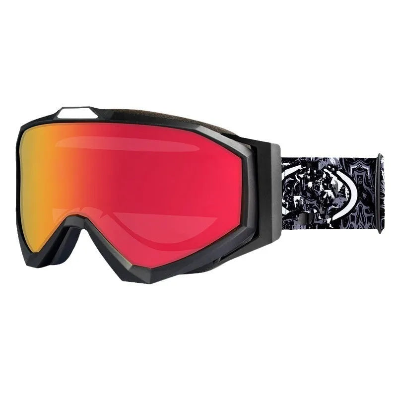 Motorcycle goggles with anti-fog technology in black frame with grey lens configuration