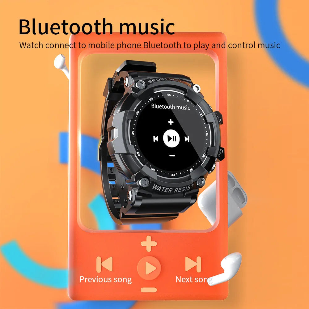 ATTACK 3 IP67 waterproof sports smartwatch in black with round touchscreen on wrist