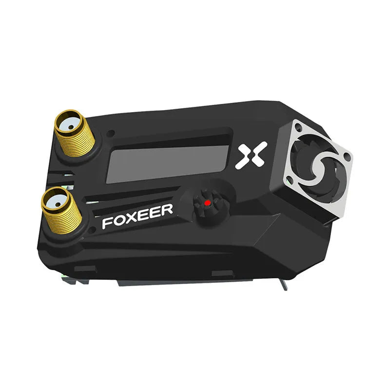 Black Wildfire FPV video goggles with dual receivers, shown at 58g weight.