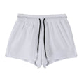 Men's quick-drying nylon summer shorts in mid waist sports leisure style in white and black
