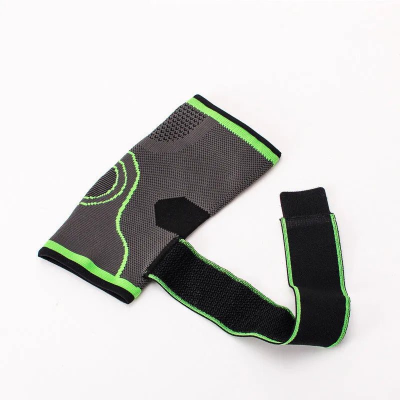 Knitted basketball elbow guard in black, size L, showing protective padding for adult sports activities