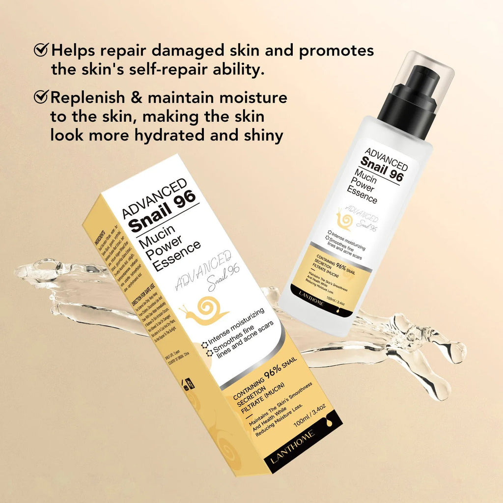 100ml bottle of snail secretion serum facial essence liquid for daily moisturising