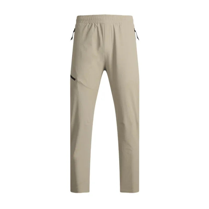 Men's black waterproof quick-drying nylon workout trousers for sports and exercise