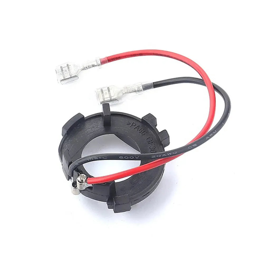 Black plastic H7 LED headlight conversion adapter bracket for Volkswagen cars