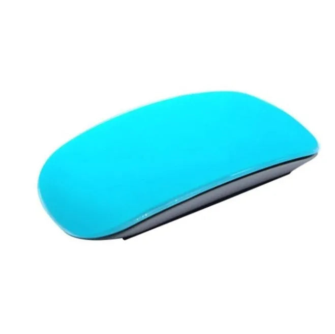 Silicone mouse cover for Apple Magic Mouse in white, showing textured surface and snug fit