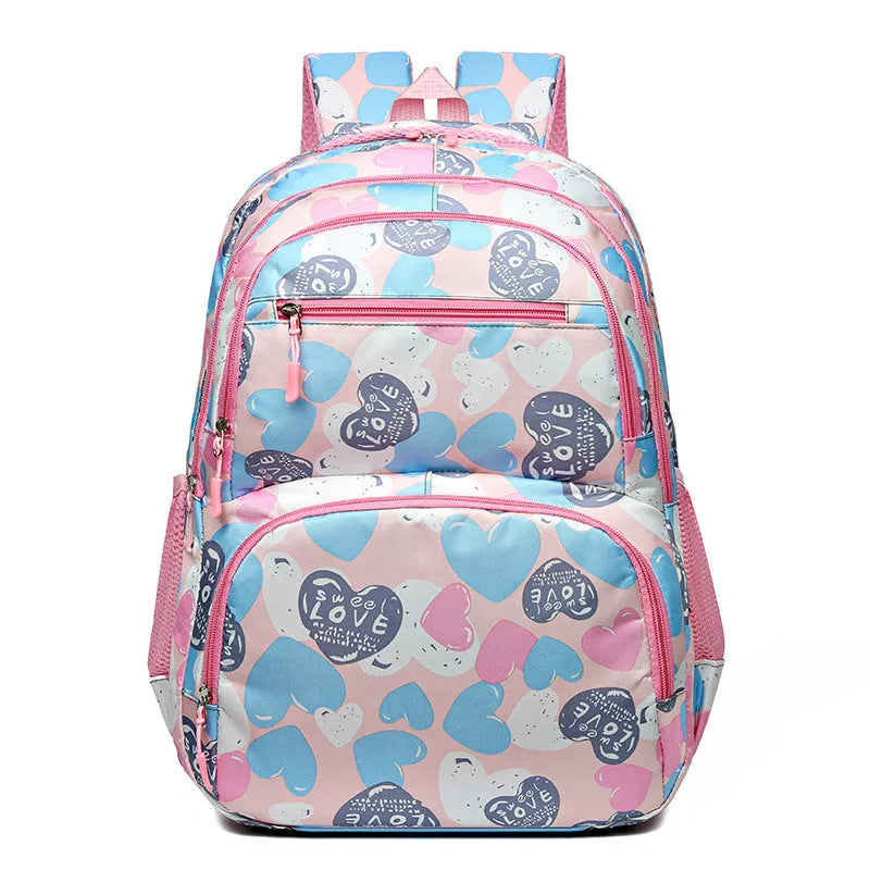 Student schoolbag with air pillow belt in blue colour option showing Oxford cloth construction