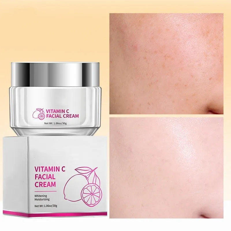 30g vitamin C face cream jar measuring 6x6x5.2cm for universal skin types