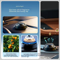 Solar-powered electromagnetic de-icing car aromatherapy decoration in black plastic