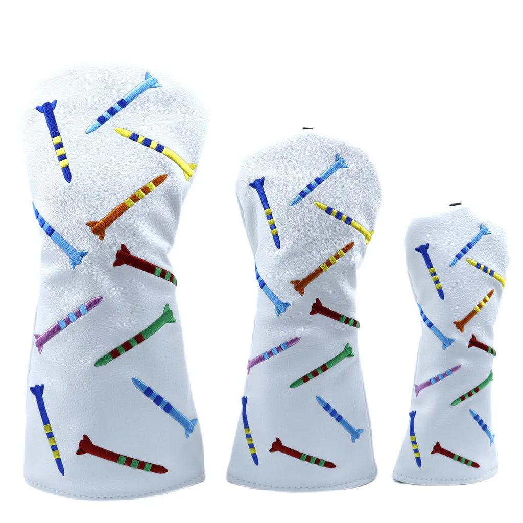 Wooden golf training poles in three sizes with black and white colour options