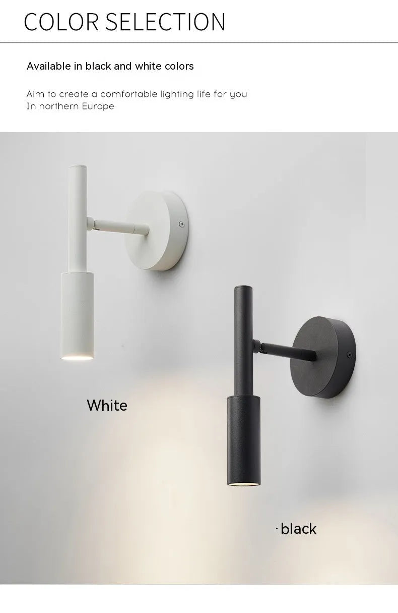 Modern wrought iron wall lamp with three light colour settings in black finish