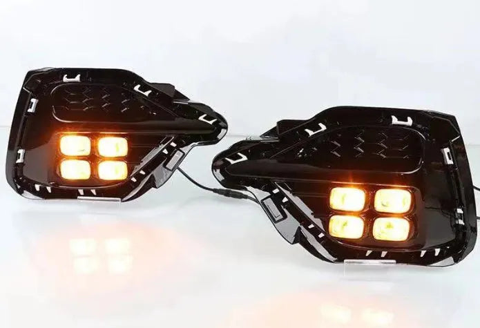 MG ZS modified daytime driving turn signal fog lamp in black ABS housing with 5500K white illumination