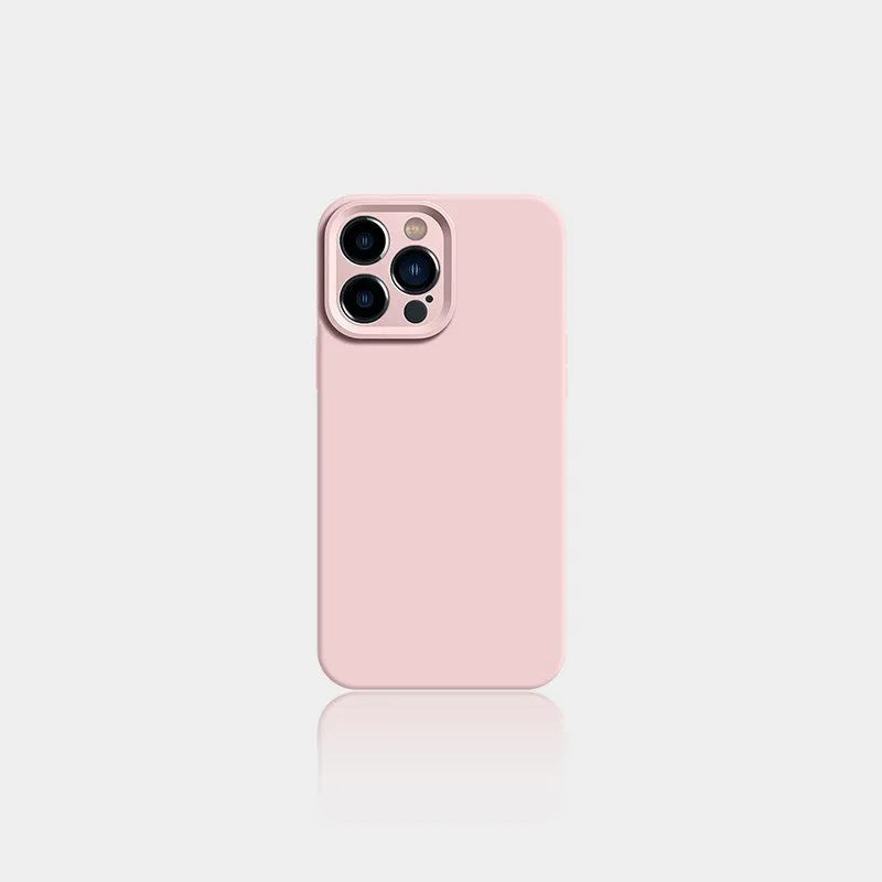 Liquid silicone solid colour phone case for iPhone 14 in antique white with anti-slip surface