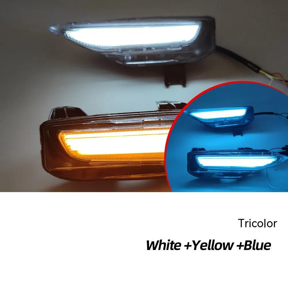 Infiniti Q50 Q70 front bumper LED turn signal and daytime running light module in ABS housing