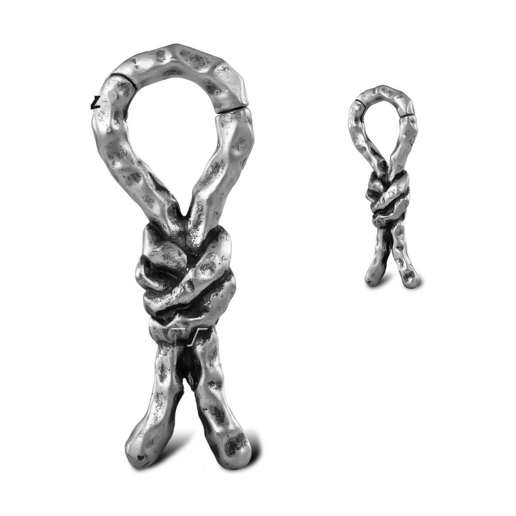 Copper creative bends and hitches piercing earrings, 4mm size, retro unisex auricle amplifier