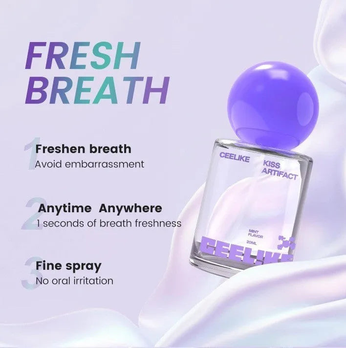 20ml probiotic oral care spray bottle with spray nozzle, measuring 4.7×4.7×10cm