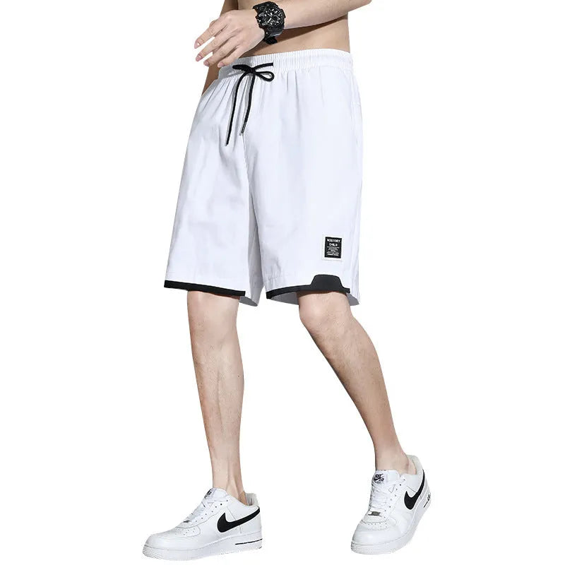 Cotton shorts for boys in Japanese sports style available in plus sizes with black khaki white colour options