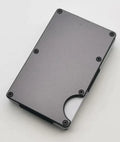 Aluminium grey carbon fibre men's wallet with RFID blocking for credit cards