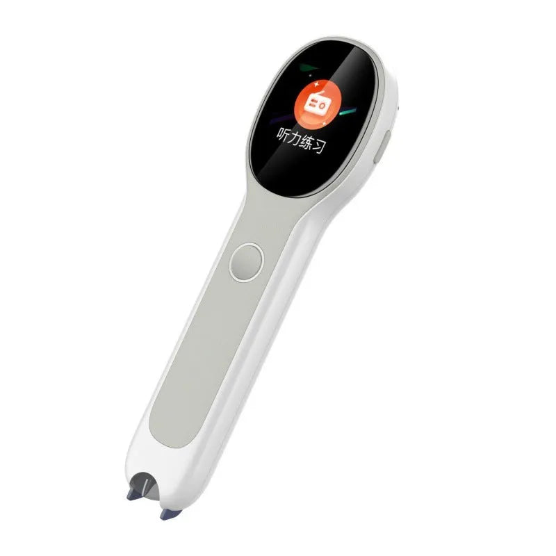 White ABS reading pen for English learning and Chinese translation with USB charging cable