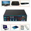 Black Bluetooth power amplifier with recording function for home and car audio systems