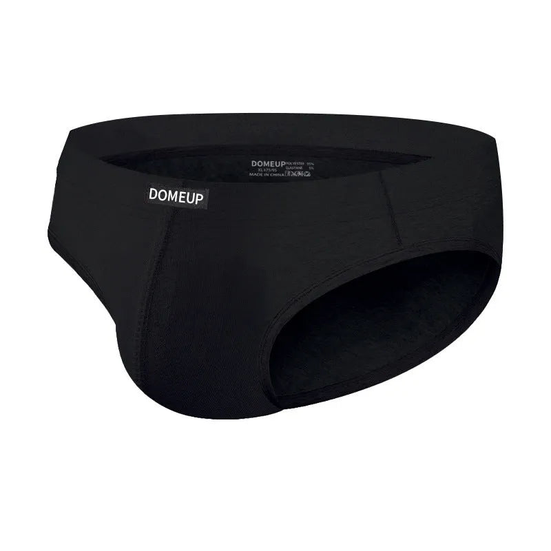 Men's low waist solid colour breathable underwear briefs with seamless construction