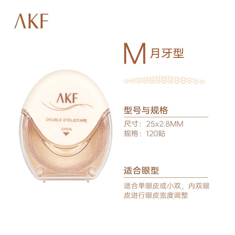 Double eyelid stickers roll with lace design in crescent and olive colours - 120 pieces