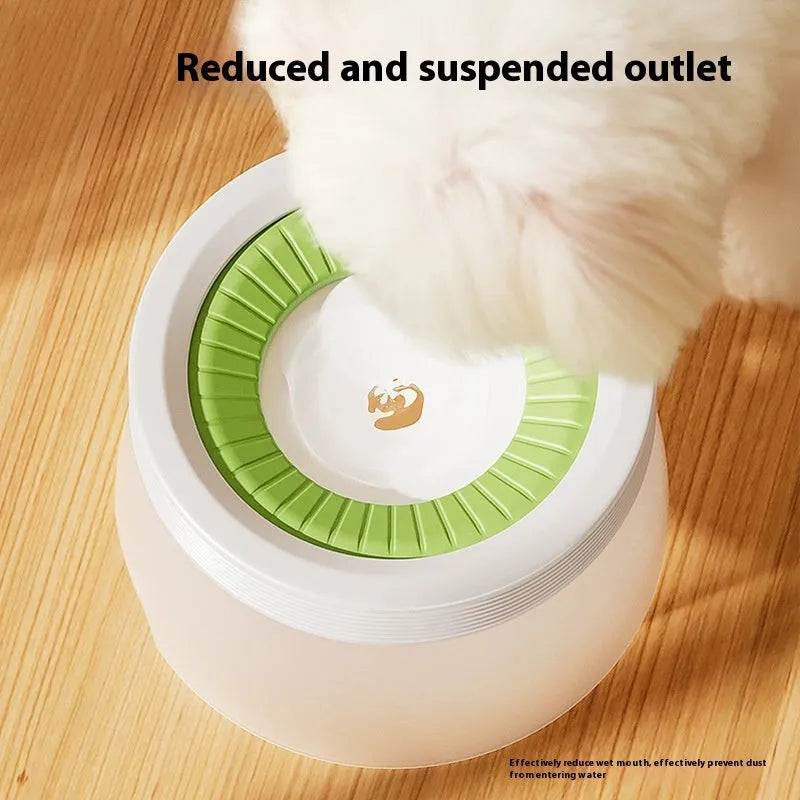 Blue suspended pet bowl set with elevated drinking bowl and food plate for dogs and cats.