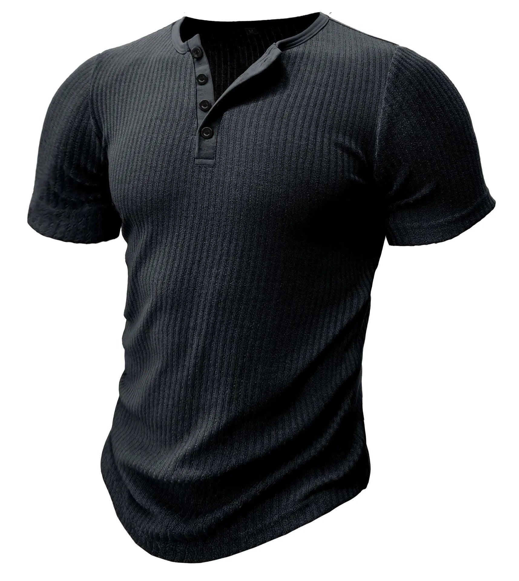 Men's slim-fitting muscle cut sports t-shirt in polyester available in five solid colours