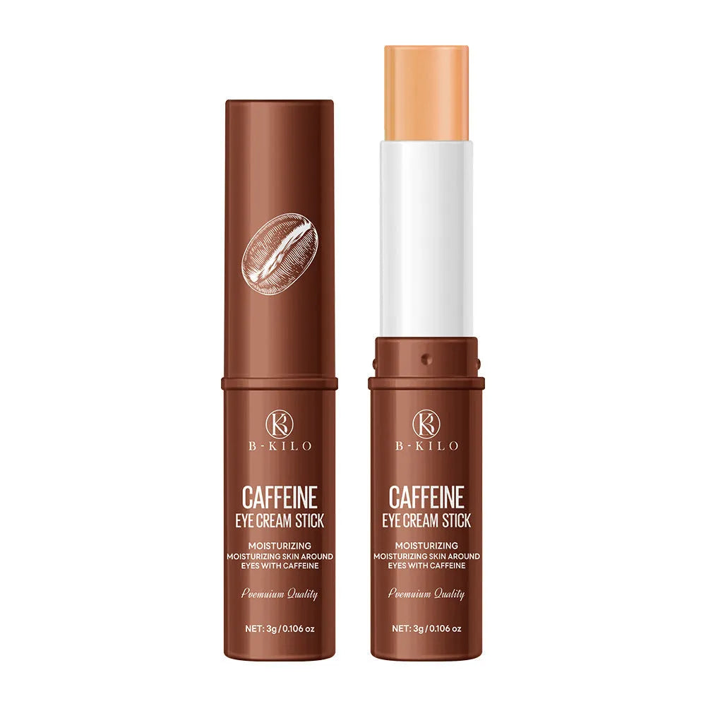 Caffeine Eye Cream Stick in roll-on applicator format for under-eye hydration and fine lines.