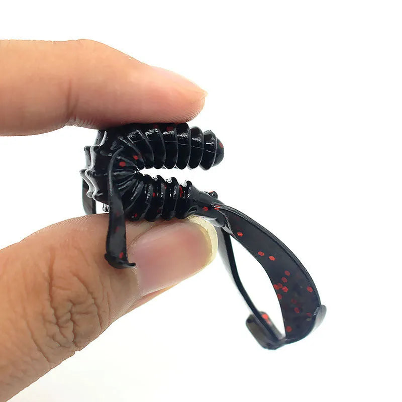 8cm soft bait fishing lure in PVC material with colour variations for freshwater predator angling