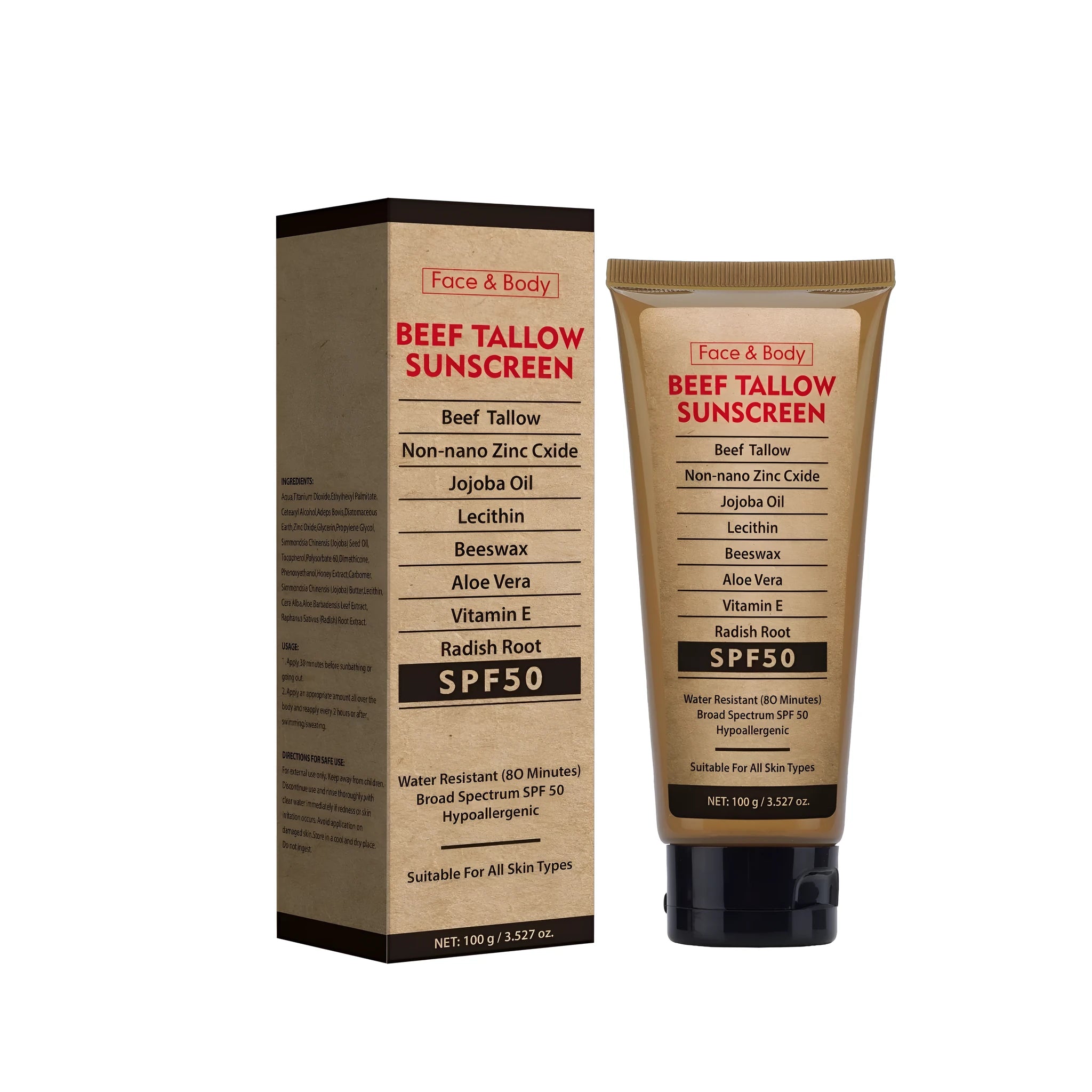 Organic grass-fed butter protective cream moisturiser in 45mm x 45mm x 153mm pot