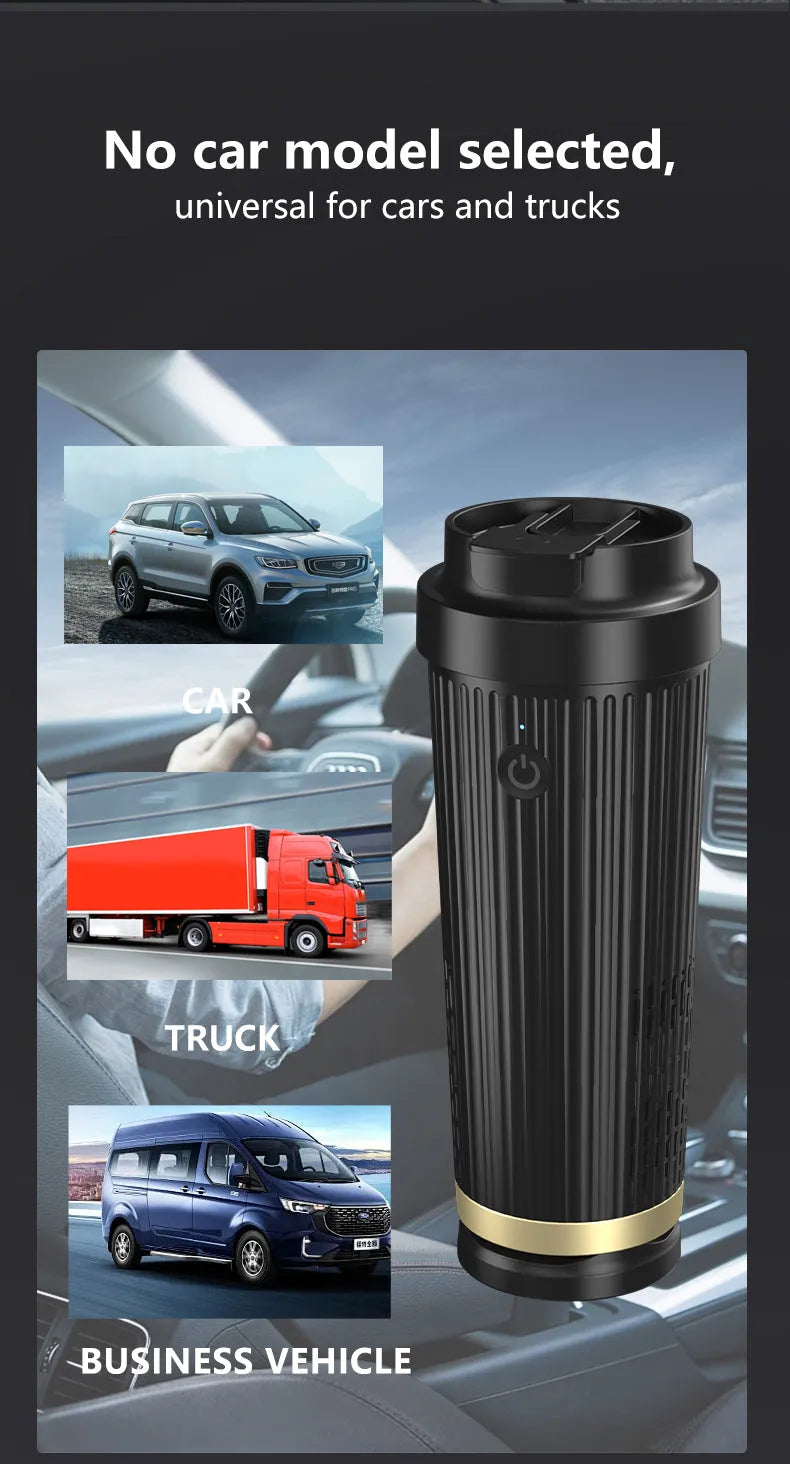 Smart heating cooling cup in Black on car cupholder 12V power 36W