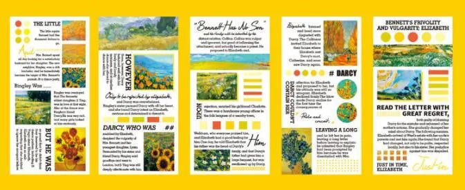 Landscape painting series paper sticker book showing 60x120mm stickers with repositionable adhesive