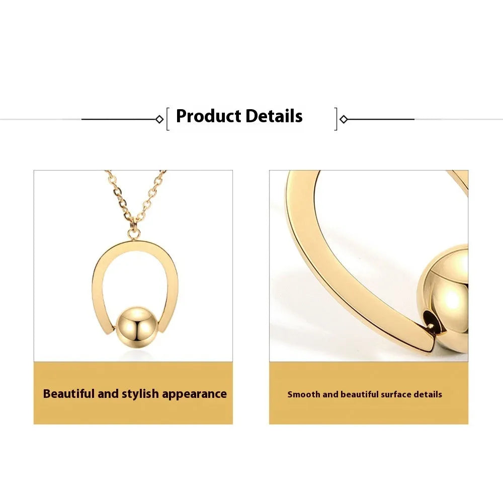 Stainless steel geometric pendant necklace with cross chain on adjustable 21-50cm length