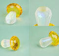 Colourful crystal mushroom decorative ornament in modern simple style, 40mm by 53mm.