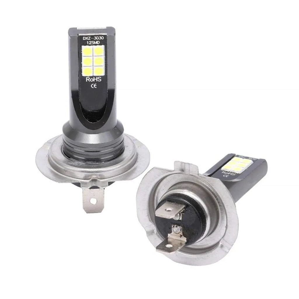 H7 110W LED fog light bulb with 12 SMD LEDs and aluminium housing