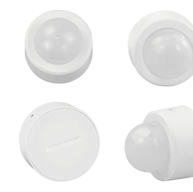 White wireless infrared body sensor with ZigBee connectivity for home security monitoring